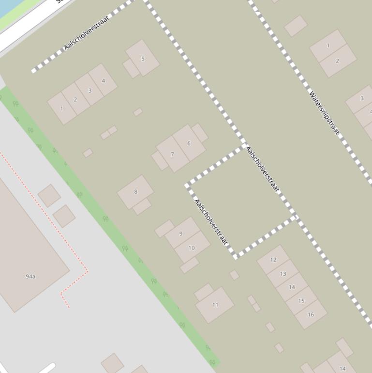 Kaart van de Aalscholverstraat.