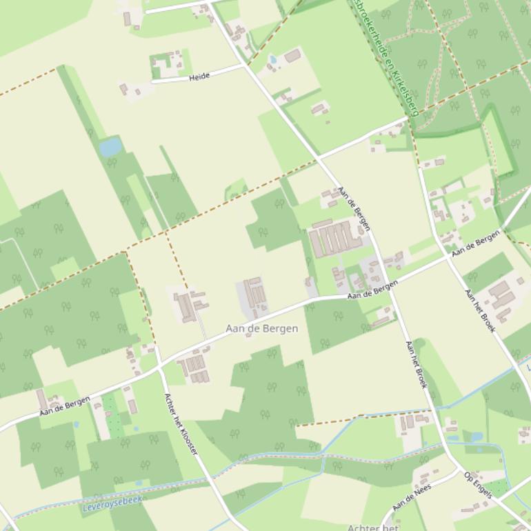 Kaart van  Aan de Bergen.