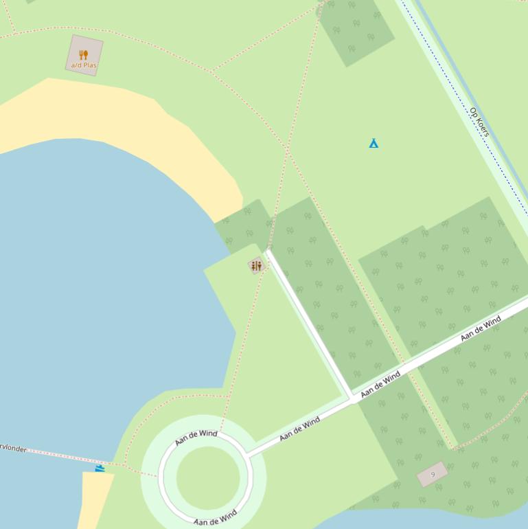 Kaart van  Aan de Wind.
