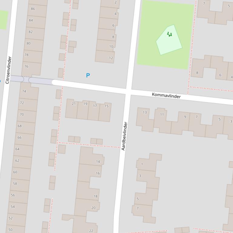 Kaart van  Aardbeivlinder.