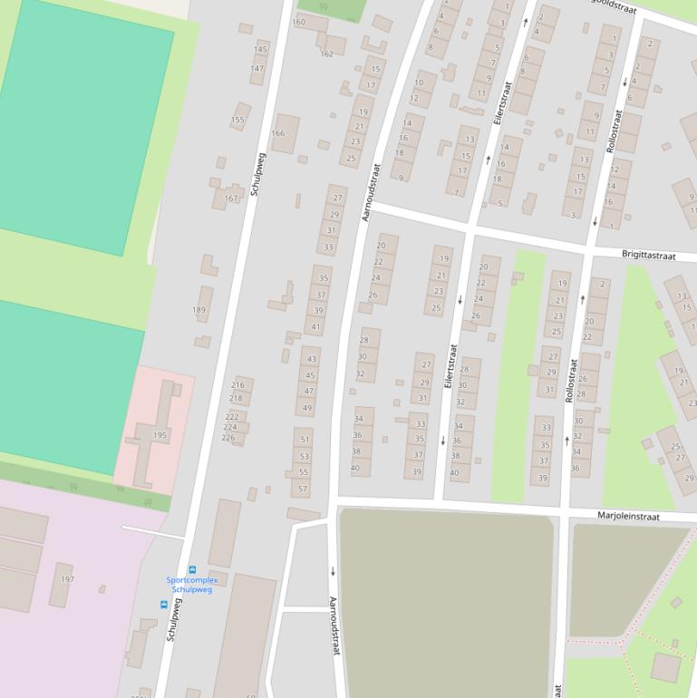 Kaart van de Aarnoudstraat.