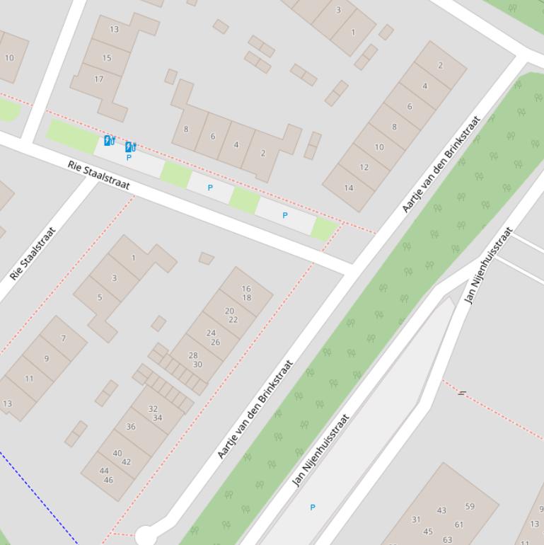 Kaart van  Aartje van den Brinkstraat.