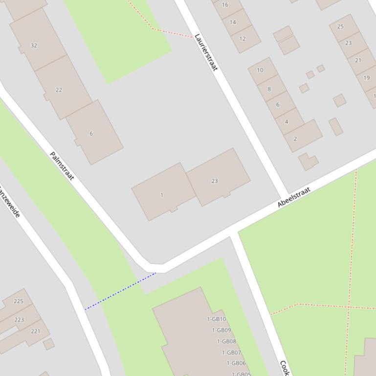 Kaart van de Abeelstraat.