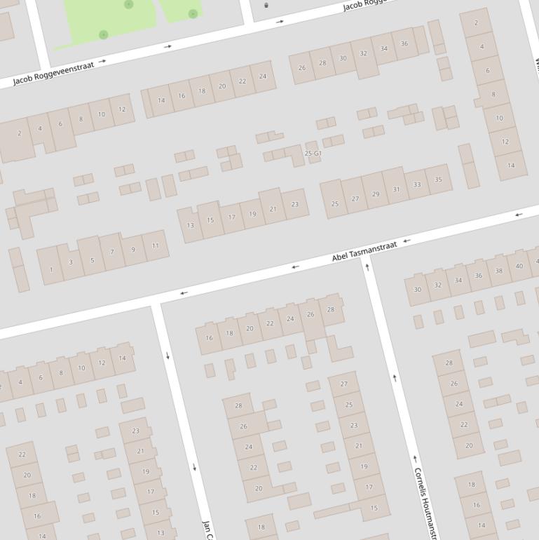 Kaart van de Abel Tasmanstraat.