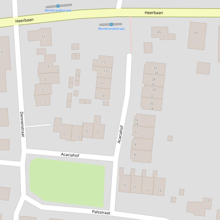 Kaart van de Acaciahof.