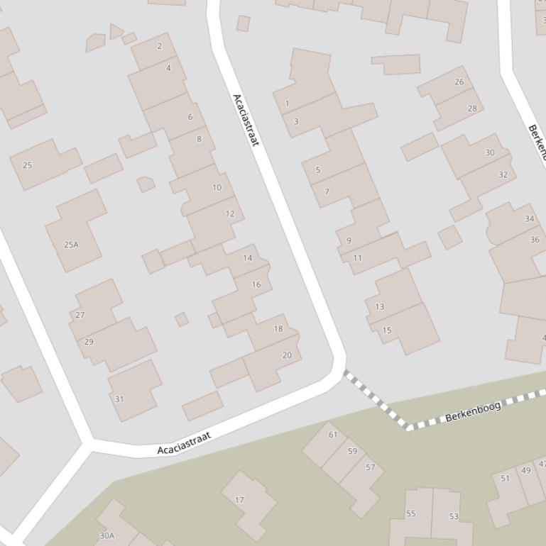 Kaart van de Acaciastraat.