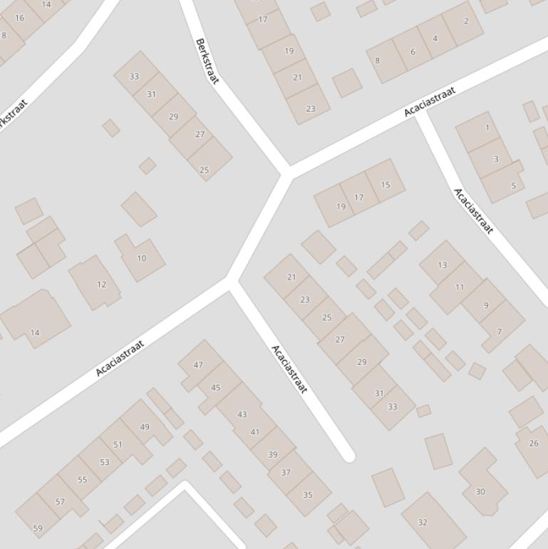 Kaart van de Acaciastraat.