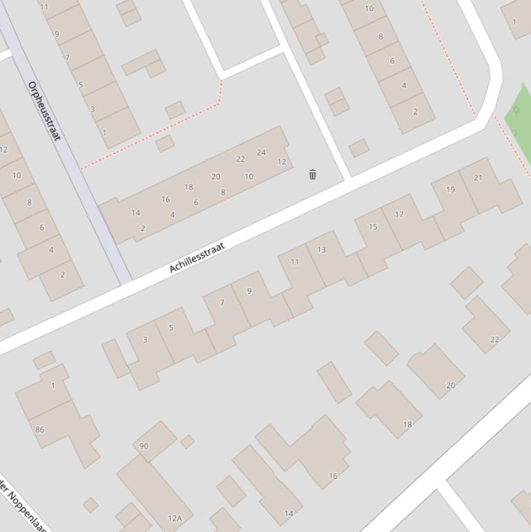 Kaart van de Achillesstraat.