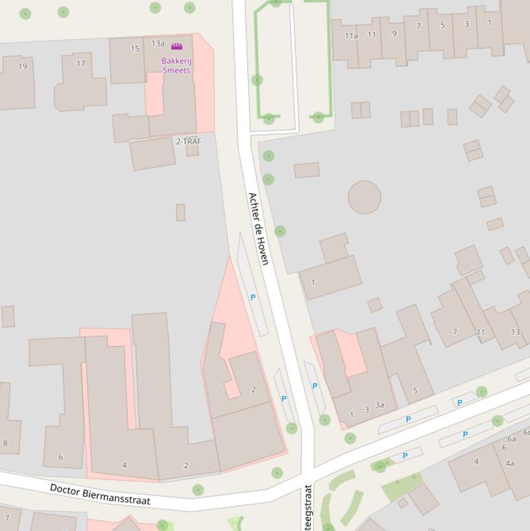 Kaart van  Achter de Hoven.