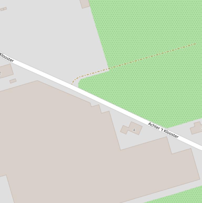 Kaart van  Achter ’t Klooster.