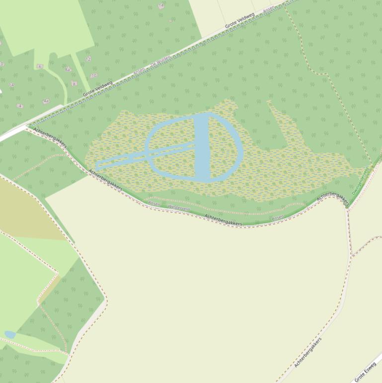 Kaart van  Achterbergakkers.