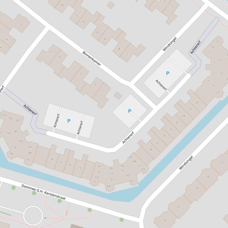 Kaart van het Achtererf.