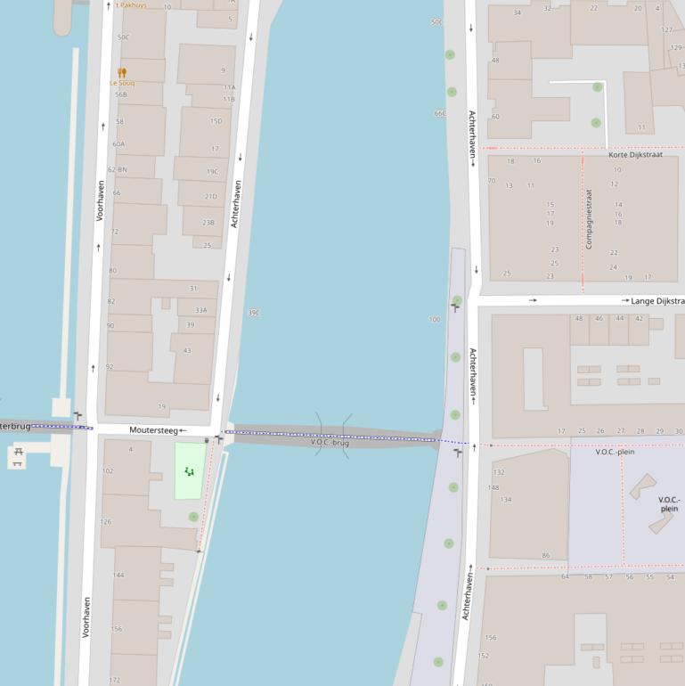 Kaart van de Achterhaven.