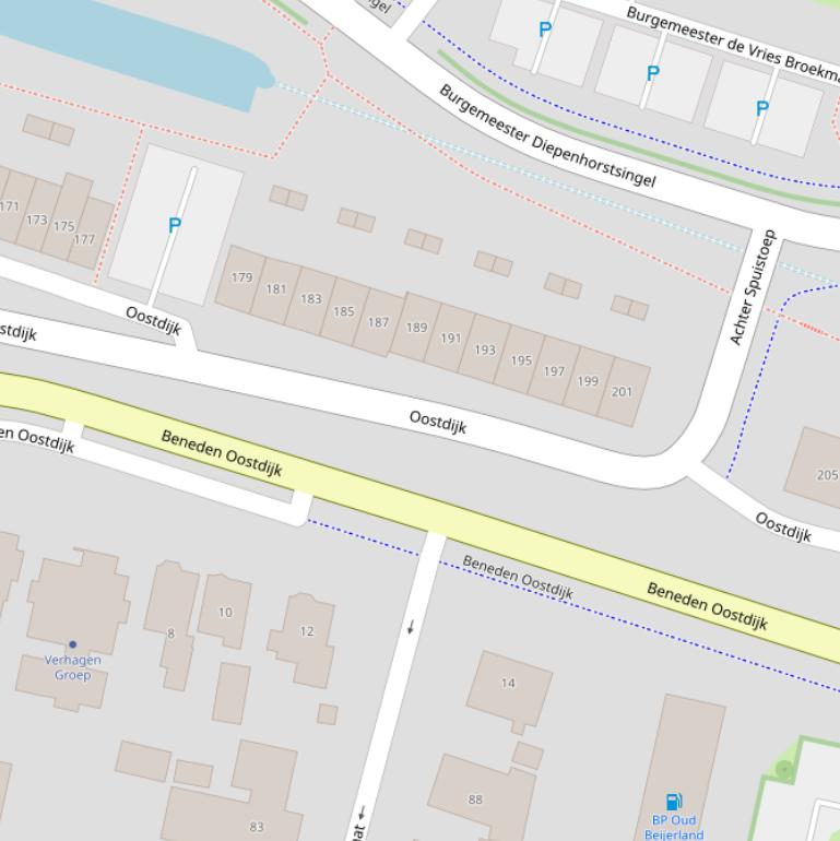 Kaart van  Achterspuistoep.