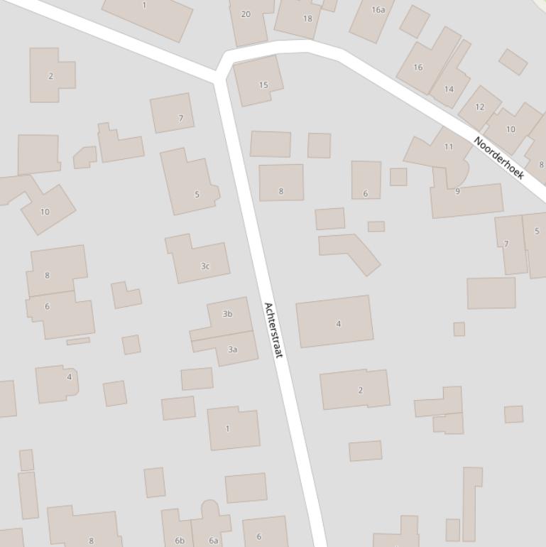 Kaart van de Achterstraat.