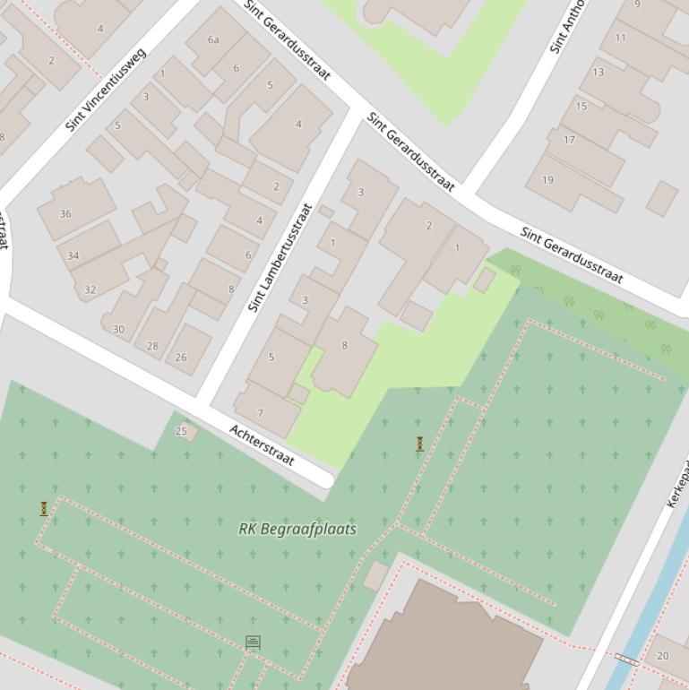 Kaart van de Achterstraat.
