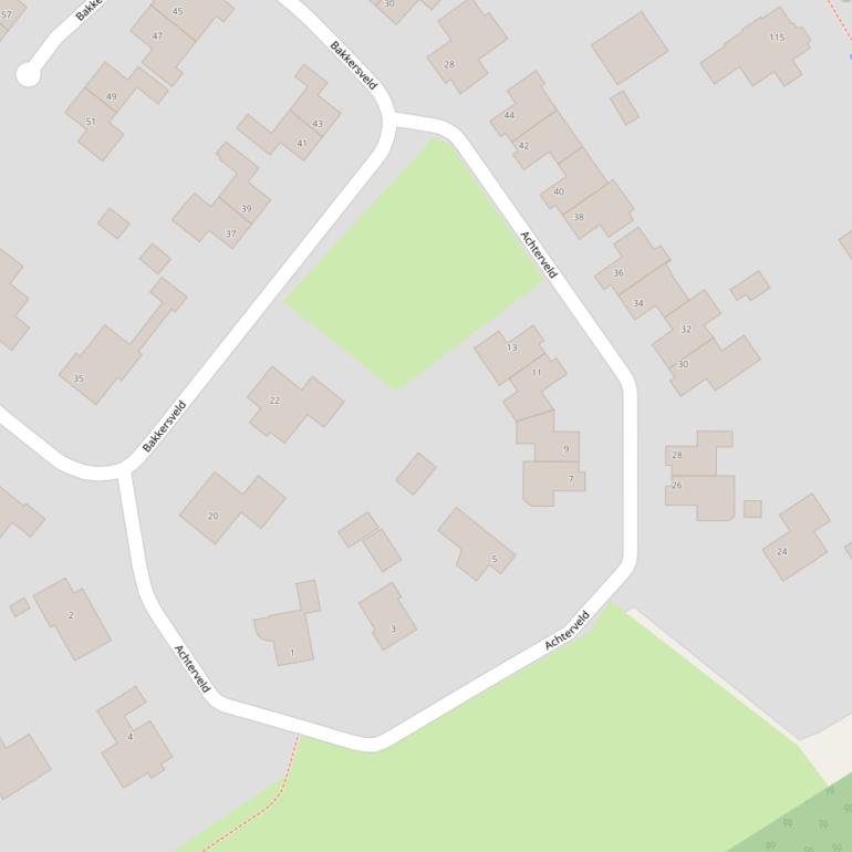 Kaart van het Achterveld.