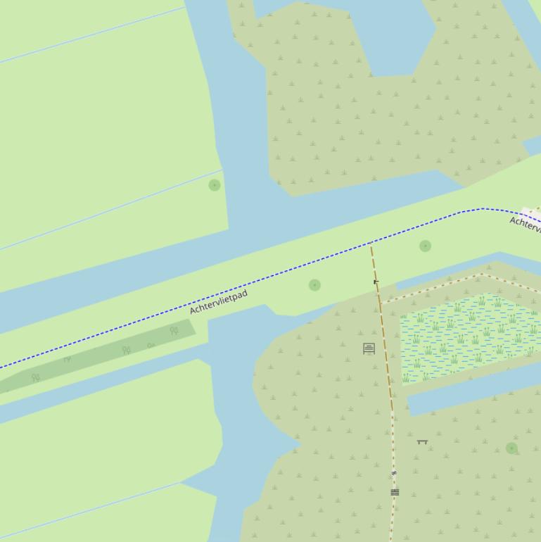 Kaart van het Achtervlietpad.