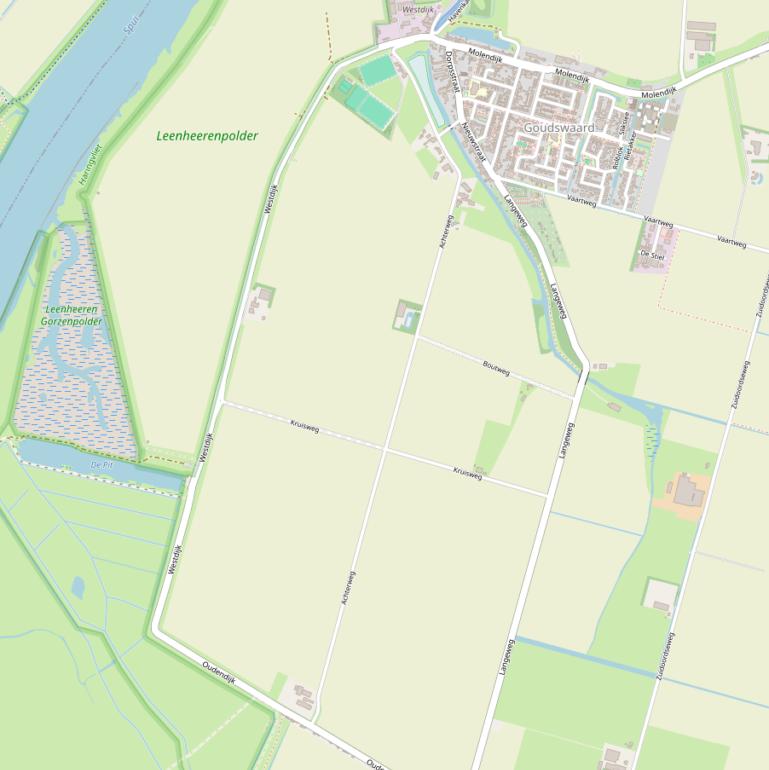 Kaart van de Achterweg.