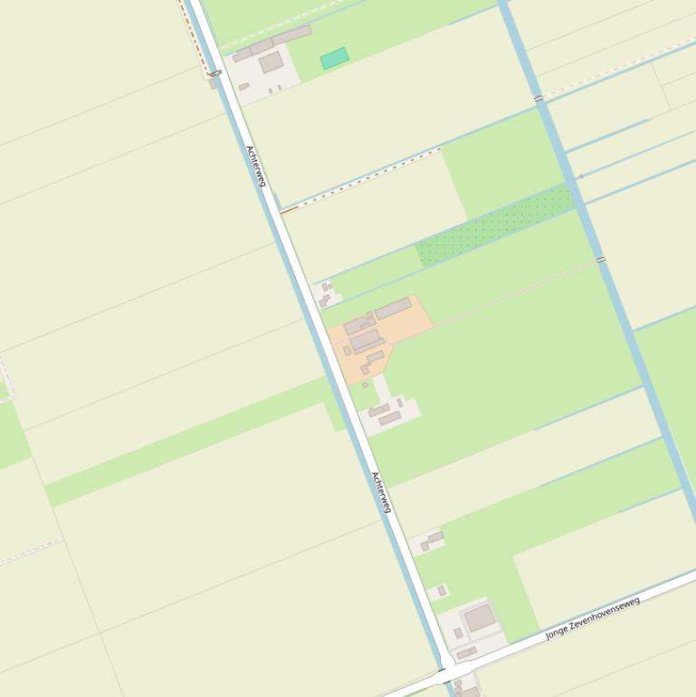 Kaart van de Achterweg.