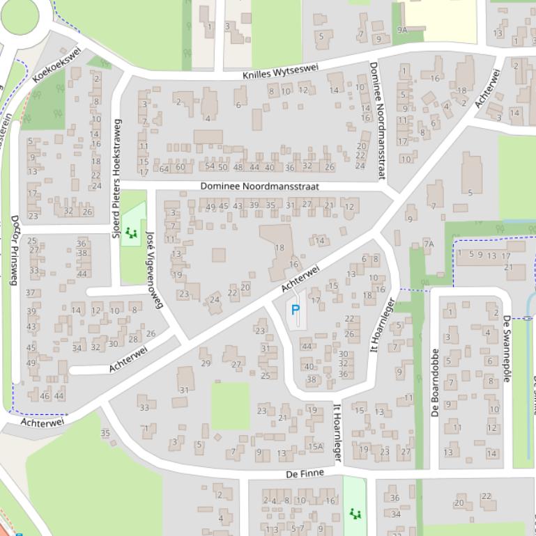 Kaart van  Achterwei.