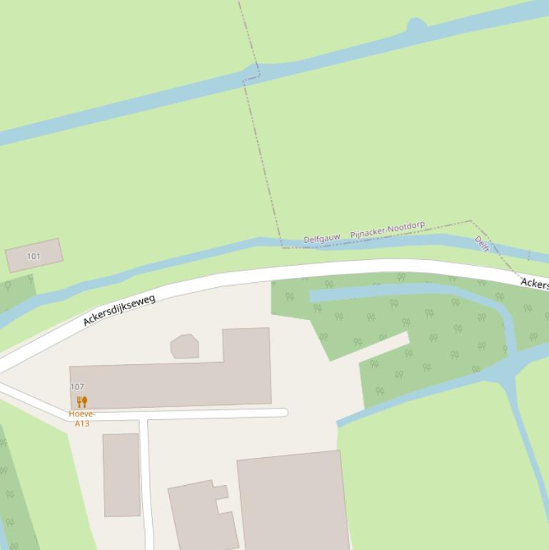 Kaart van de Ackerdijkseweg.