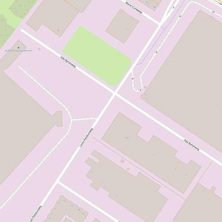 Kaart van de Ada Byronweg.