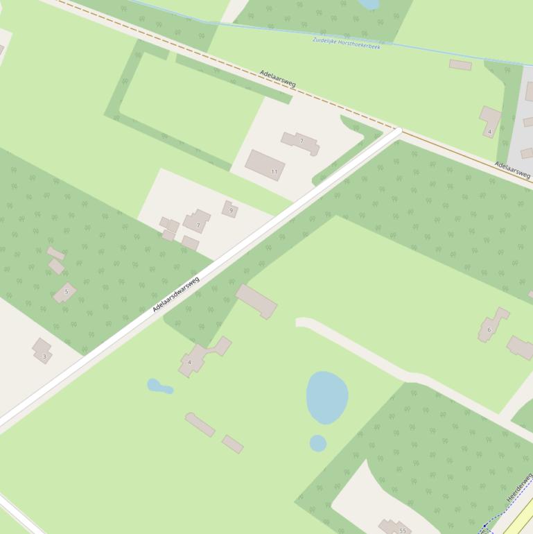 Kaart van de Adelaarsdwarsweg.
