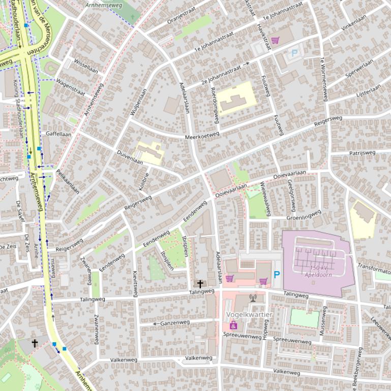 Kaart van de Adelaarslaan.