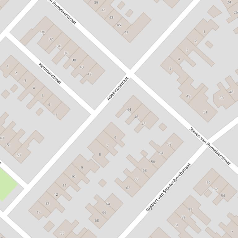 Kaart van de Adelricusstraat.