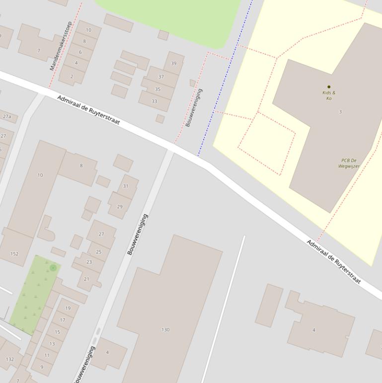 Kaart van  Admiraal de Ruyterstraat.