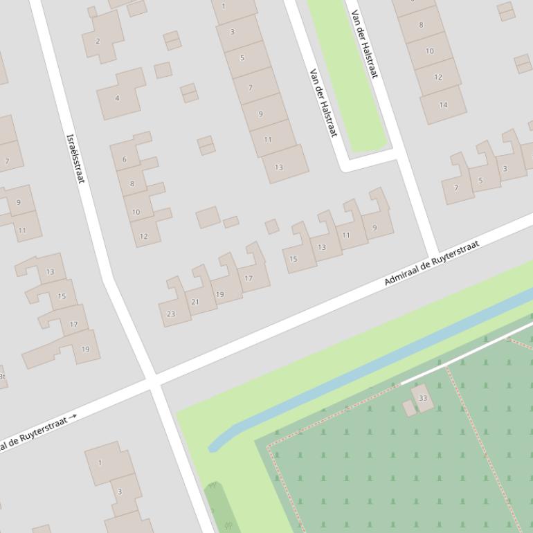 Kaart van  Admiraal de Ruyterstraat.