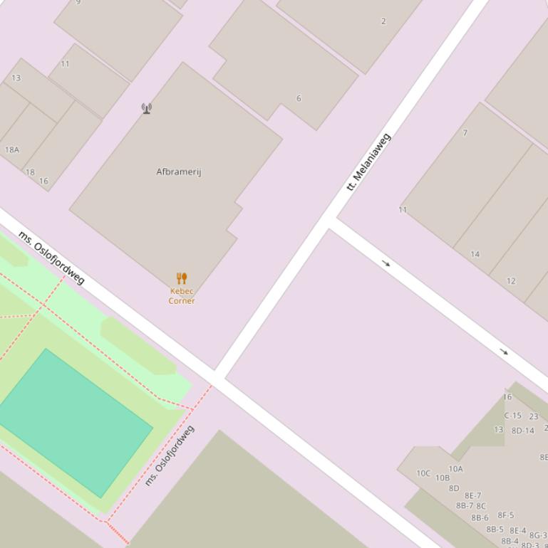 Kaart van het Afbramerijplein.