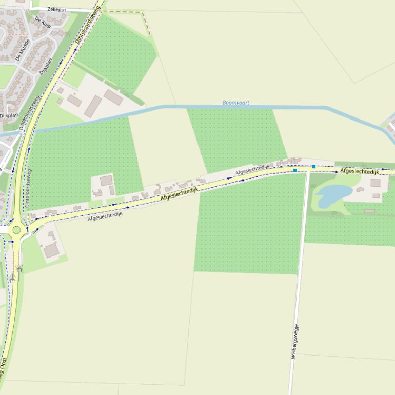 Kaart van de Afgeslechtedijk.