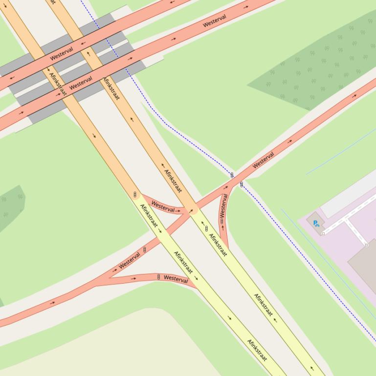 Kaart van de Afinkstraat.