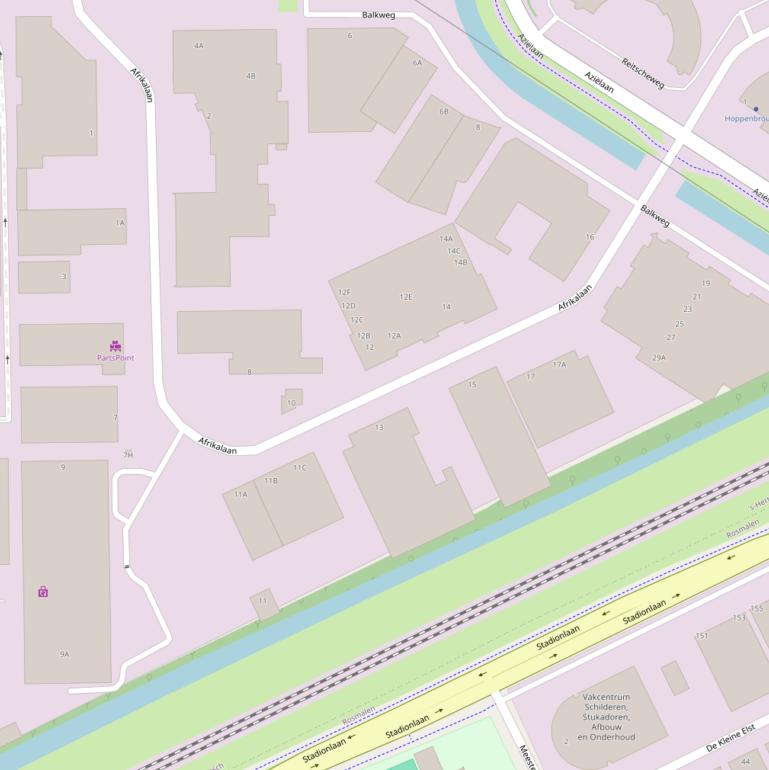 Kaart van de Afrikalaan.