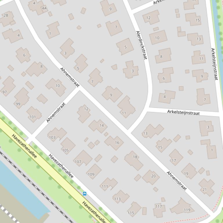 Kaart van de Ahnemstraat.