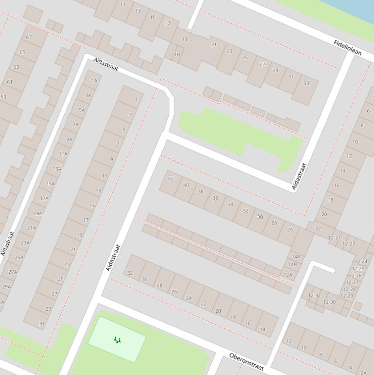 Kaart van de Aïdastraat.