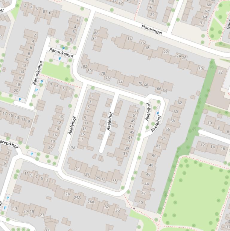 Kaart van de Akeleihof.