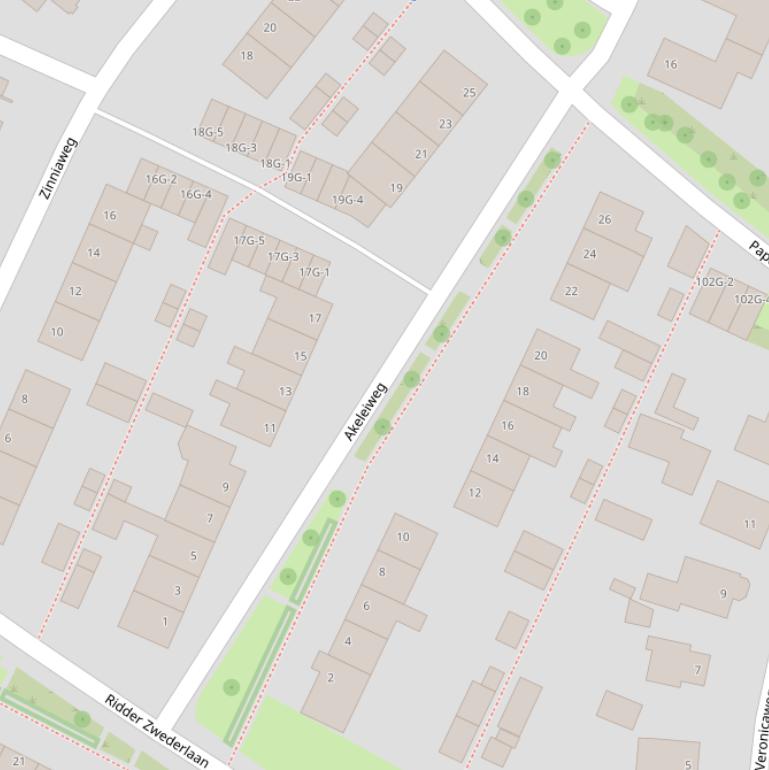 Kaart van de Akeleiweg.