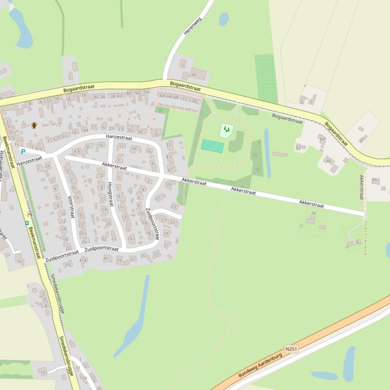 Kaart van de Akkerstraat.