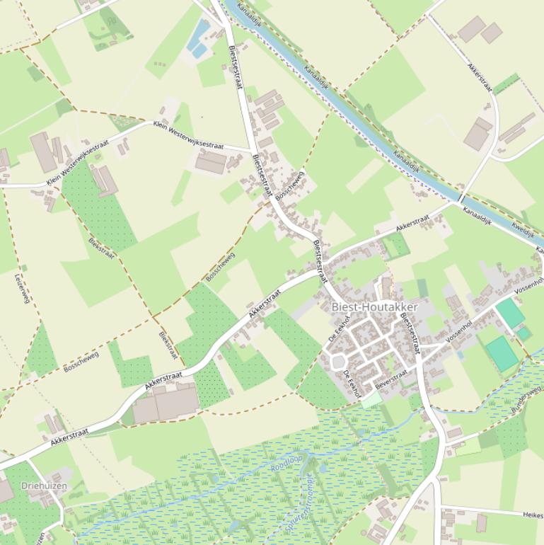 Kaart van de Akkerstraat.