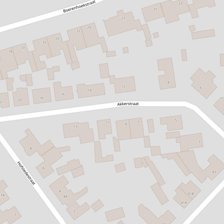 Kaart van de Akkerstraat.