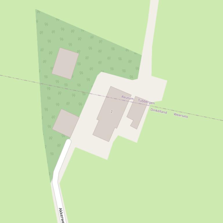 Kaart van de Akkerweg.