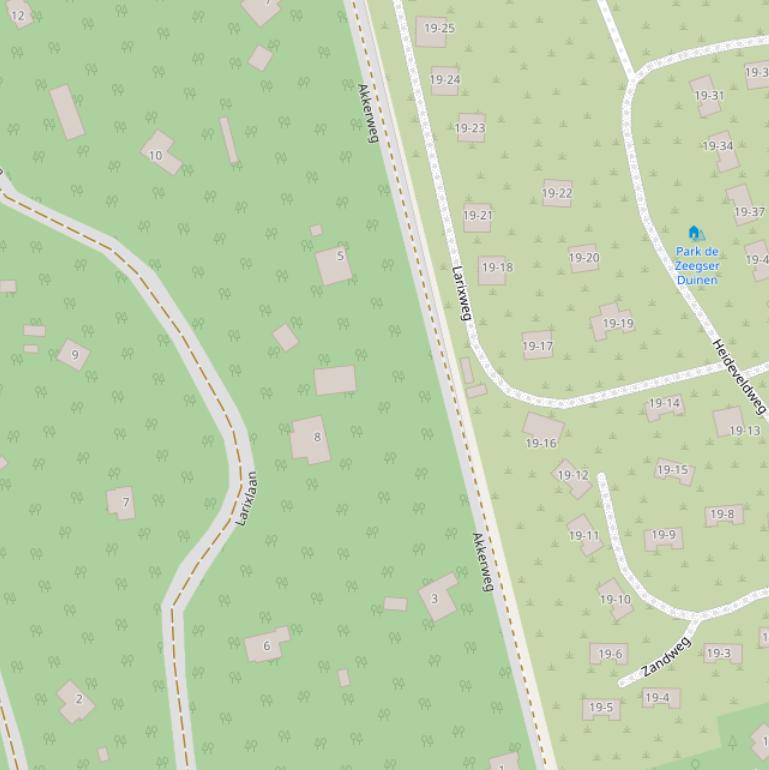 Kaart van de Akkerweg.