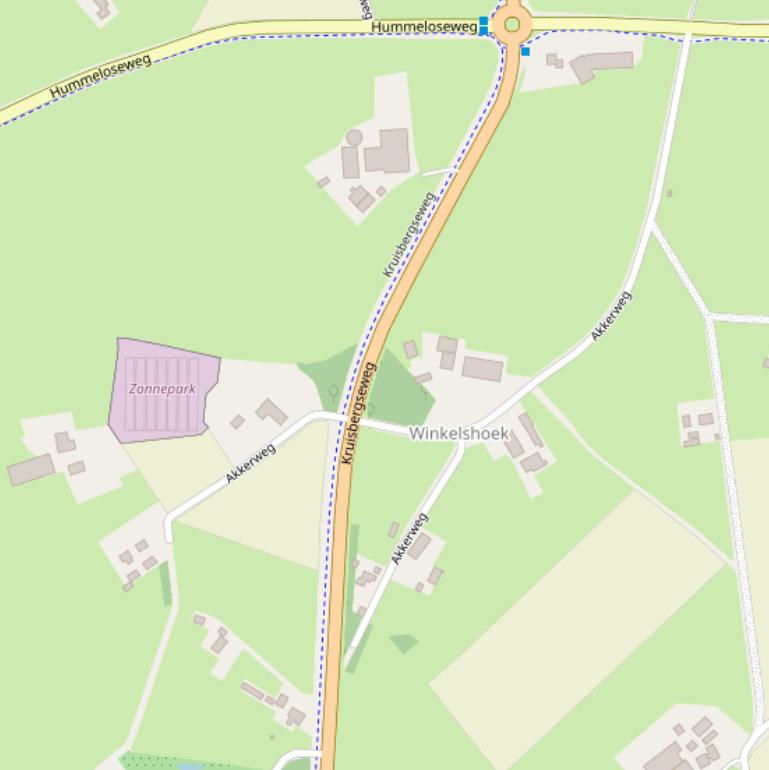 Kaart van de Akkerweg.