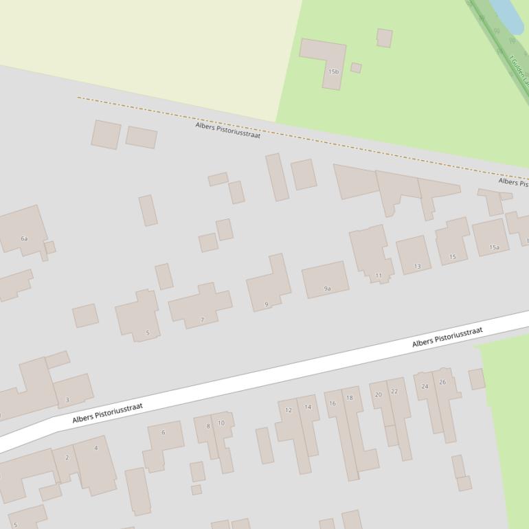 Kaart van de Albers Pistoriusstraat.