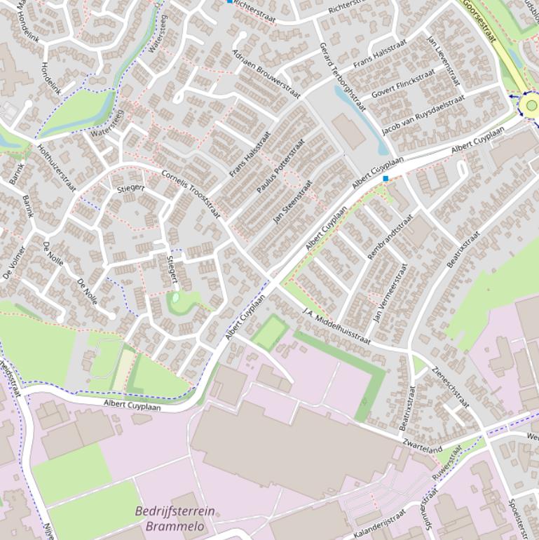 Kaart van de Albert Cuyplaan.
