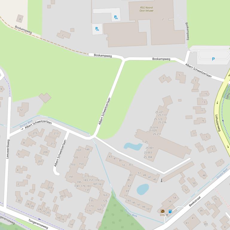 Kaart van de Albert Schweitzerlaan.