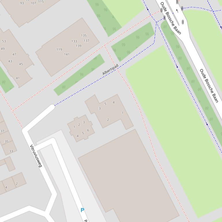 Kaart van het Albertipad.